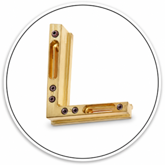 Link Hardware 90° Brass Fixed Corner for the Deluxe Header Kit