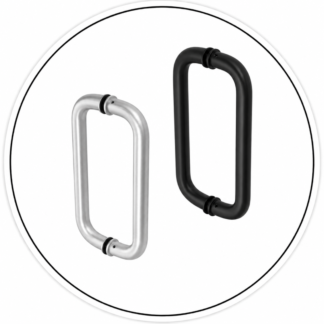 Link Hardware 10" Back-to-Back Glass-Mounted Standard Pull Handle