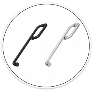 Link Hardware 10" x 28" Back-to-Back Straight Combination Push and Pull Handle Set