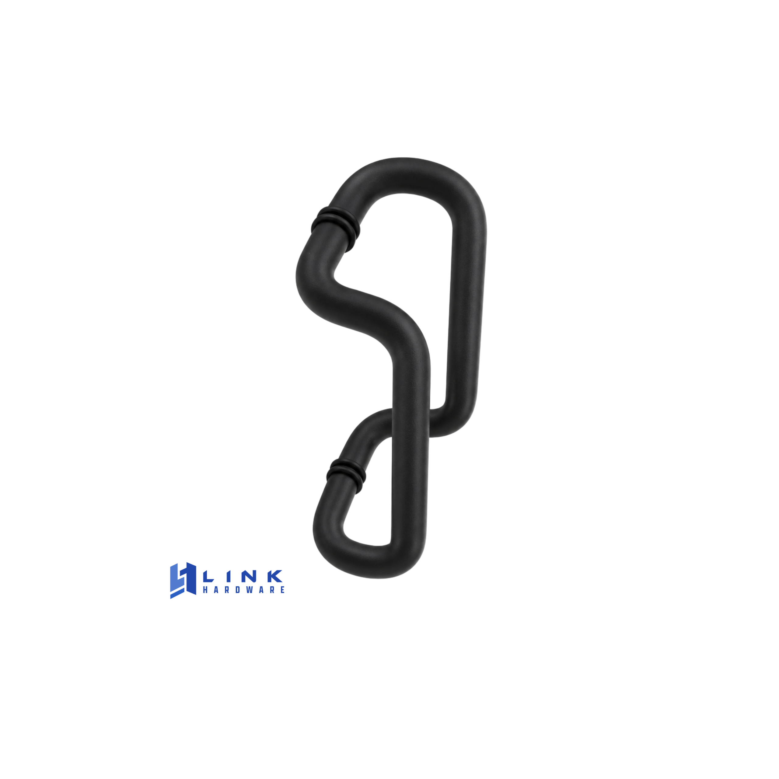 Link Hardware Aluminum 10" Back-to-Back Glass-Mounted Standard Pull Handle - Image 3
