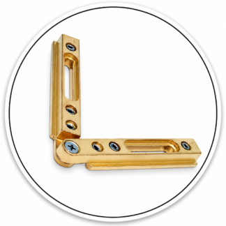 Link Hardware Adjustable Brass Fixed Corner for the Deluxe Header Kit – BHC373 Series