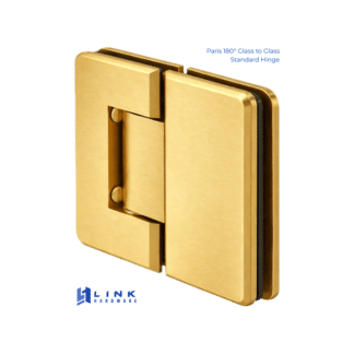 Link Hardware Paris 180° Glass to Glass Standard Hinge