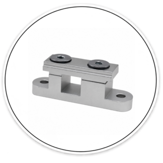 Link Hardware Top Door Closer Patch Insert for Use with Overhead Door Closers with 9/16” Square Spindle