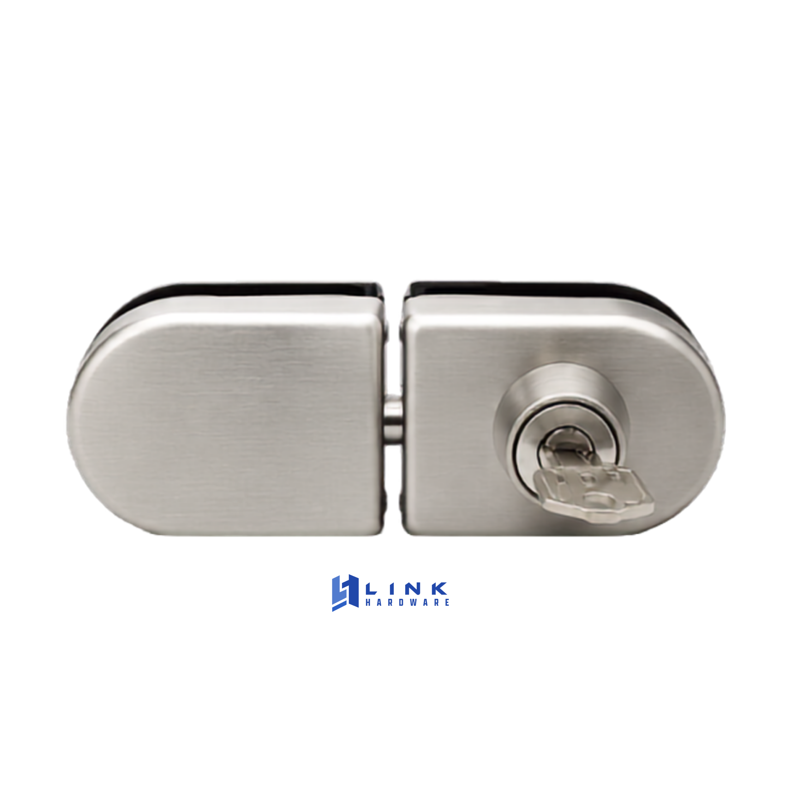 Link Hardware Slip-On Oval Lock with Deadbolt Glass to Glass - Image 6
