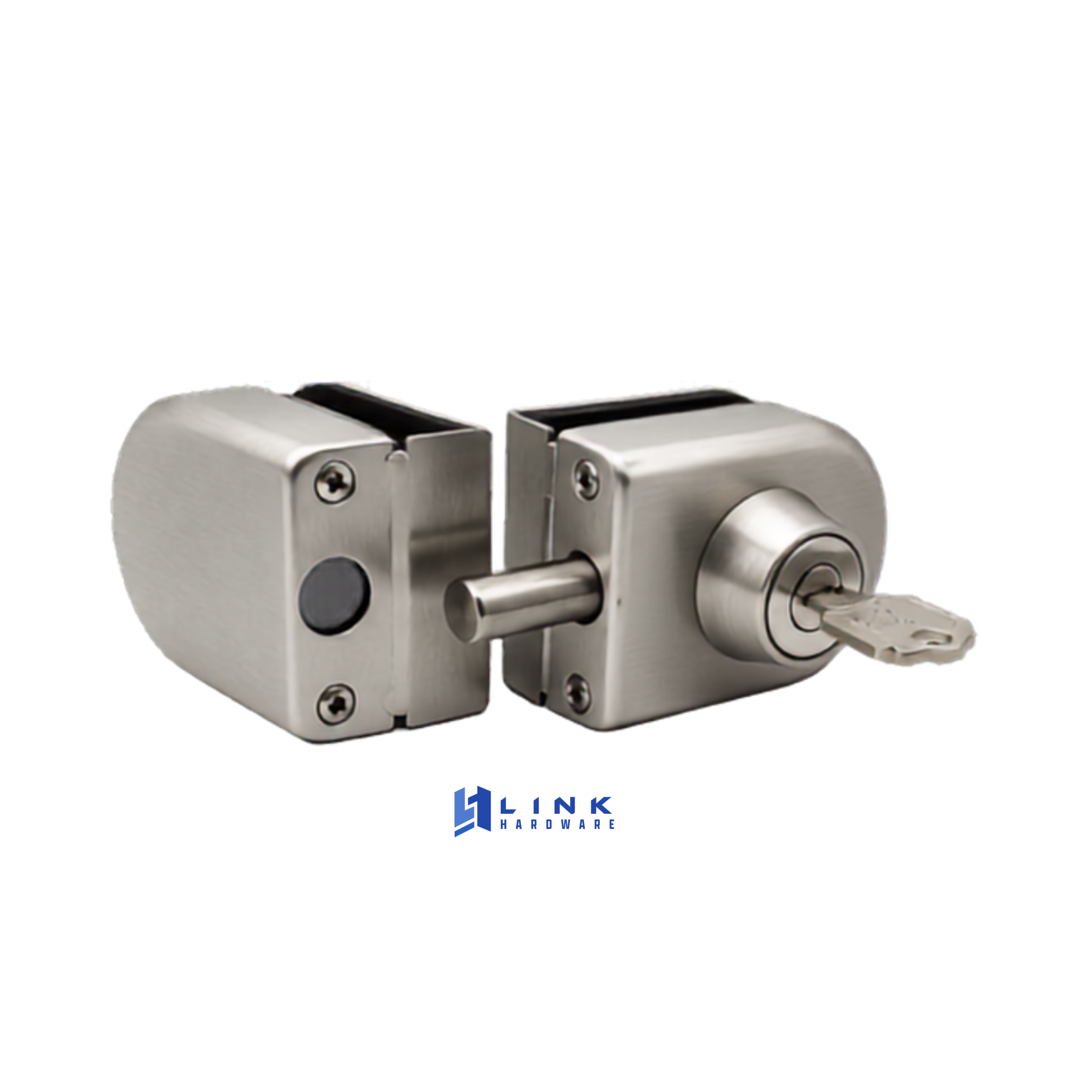 Link Hardware Slip-On Oval Lock with Deadbolt Glass to Glass - Image 4