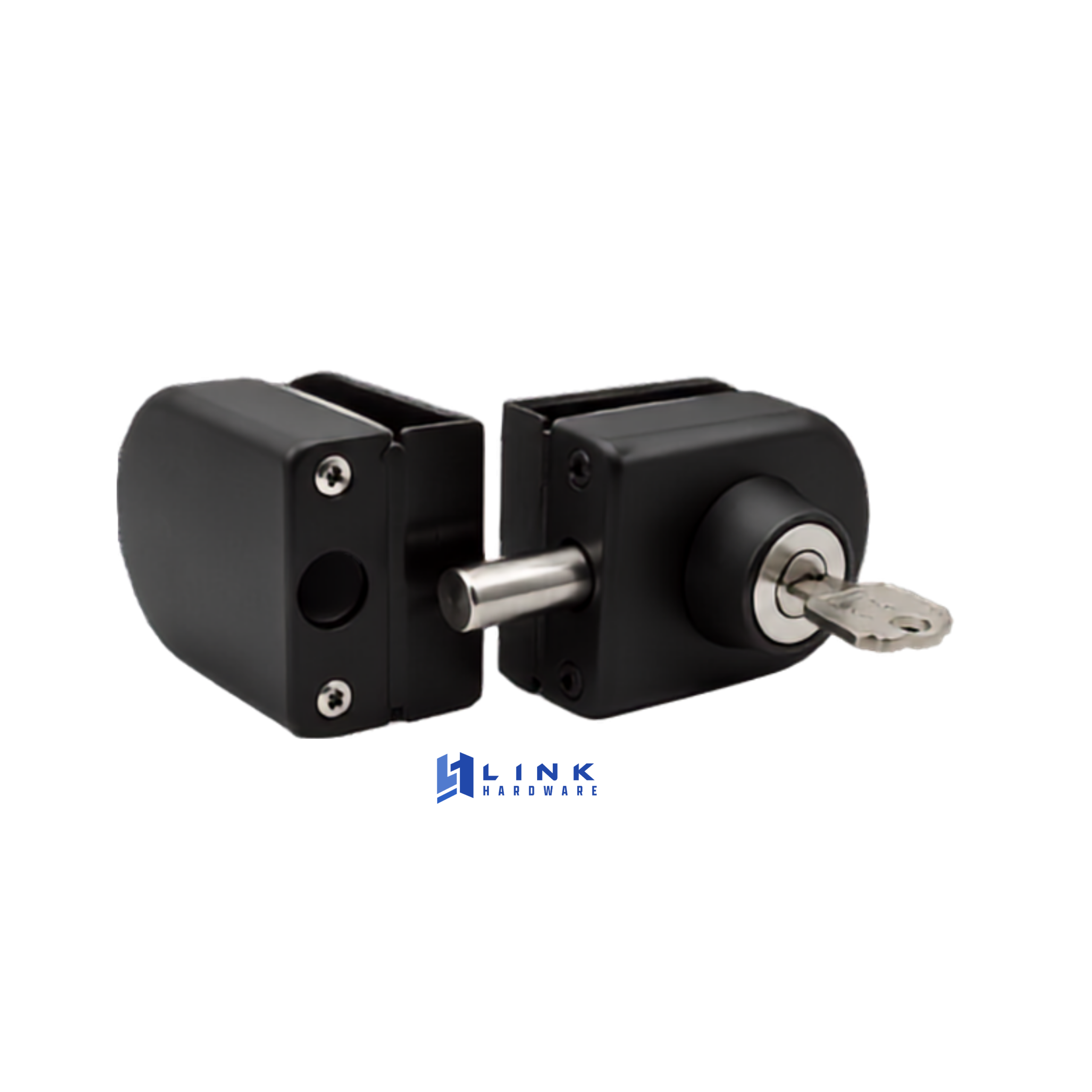 Link Hardware Slip-On Oval Lock with Deadbolt Glass to Glass - Image 5