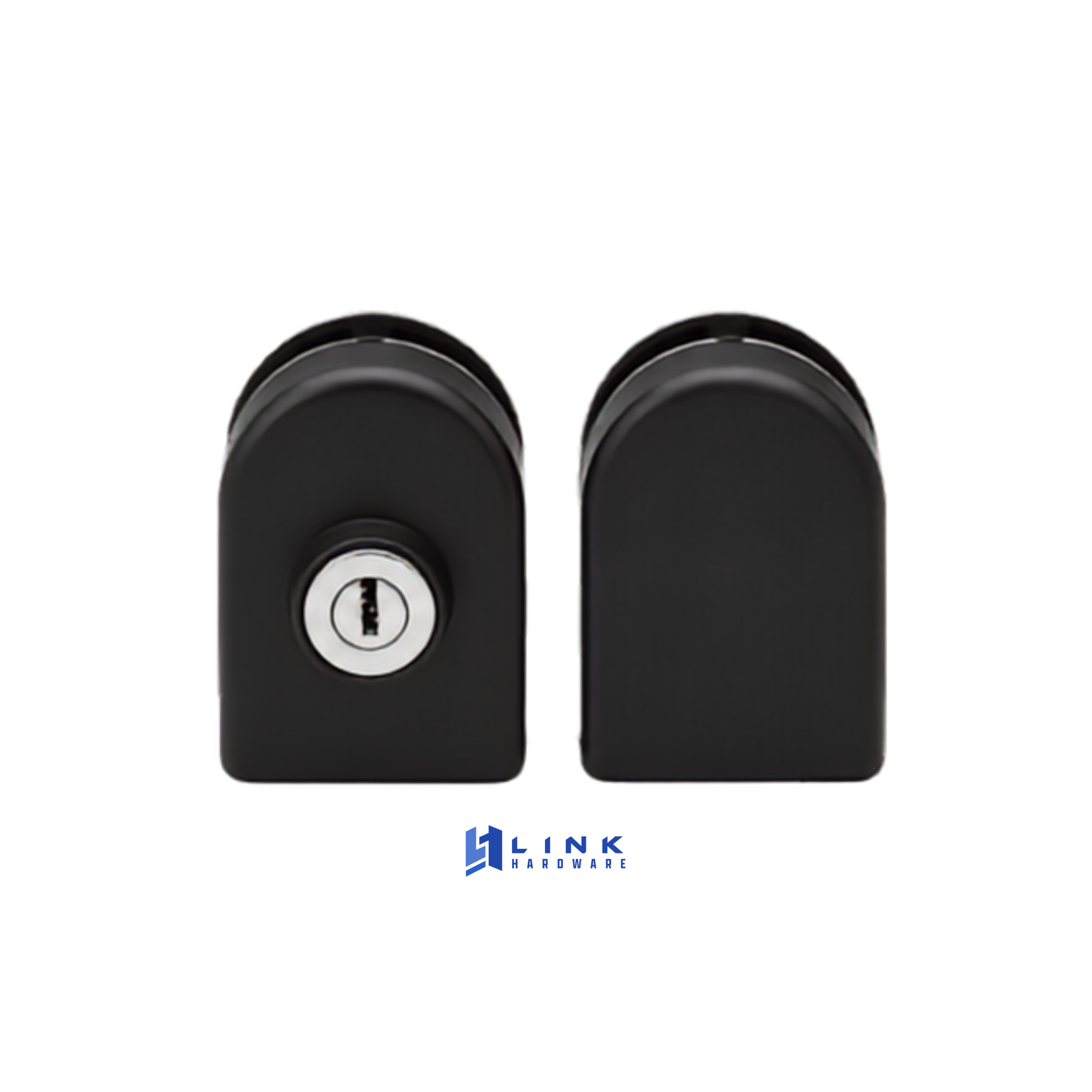 Link Hardware Slip-On Oval Lock with Deadbolt Glass to Glass - Image 3