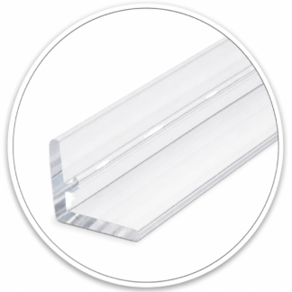 Link Hardware 98” Replacement Clear Plastic L-Shaped Vinyl