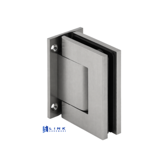 Link Hardware Hydraulic Full Back Plate Wall to Glass Hinge (No Hold Open)