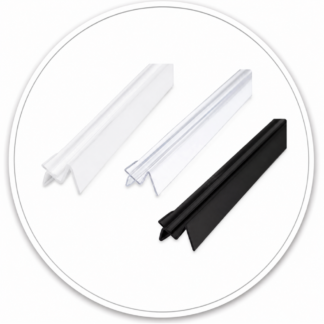 Link Hardware Co-Extruded Bottom Wipe with Drip Rail for 3/8" Glass