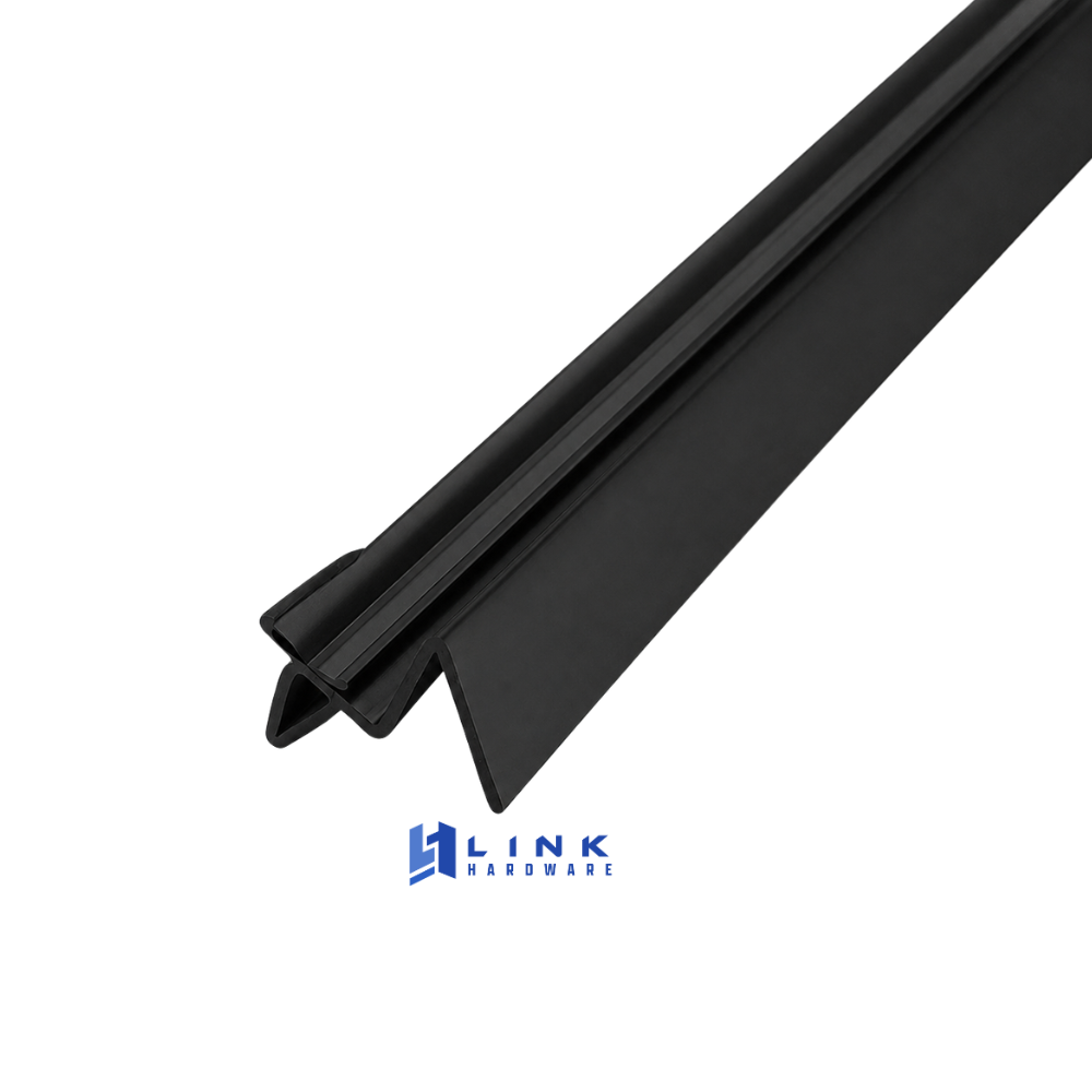 Link Hardware Co-Extruded Bottom Wipe with Drip Rail for 3/8" Glass - Image 4