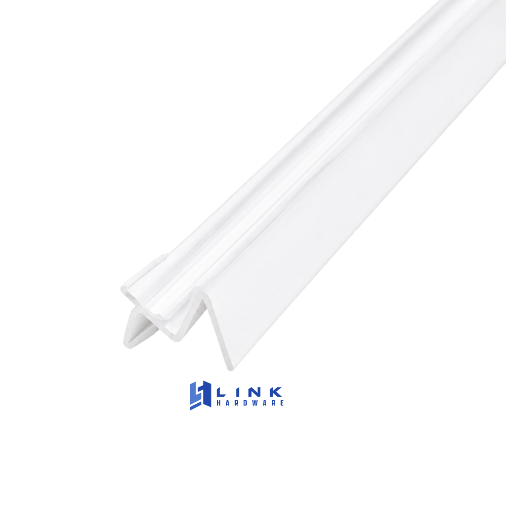 Link Hardware Co-Extruded Bottom Wipe with Drip Rail for 3/8" Glass - Image 2