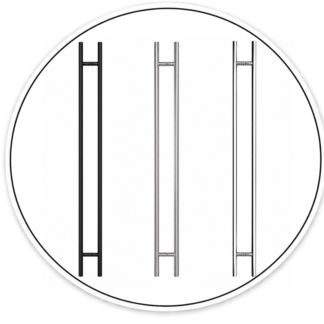 Link Hardware 72" Extra Length Ladder Style Back-to-Back Pull