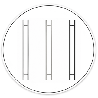 Link Hardware 84" Extra Length Ladder Style Back-to-Back Pull