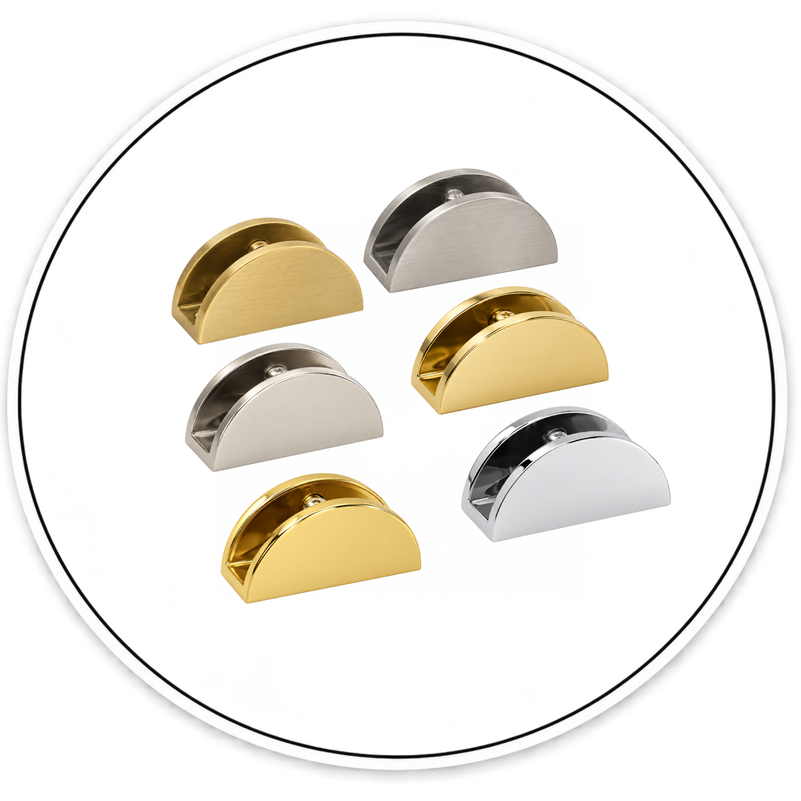 Link Hardware Rounded Interior Shower Shelf Clamp
