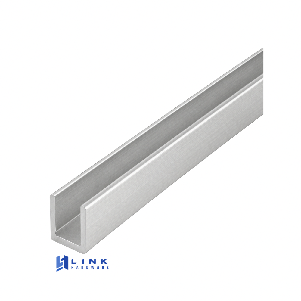 Link Hardware Wet Glaze 1" Deep U-Channel 120" Stock Length - Image 2