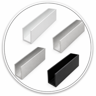 Link Hardware Wet Glaze 1-1/2" Deep U-Channel 120" Stock Length