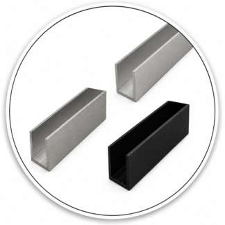 Link Hardware Wet Glaze 2" Deep U-Channel 120" Stock Length