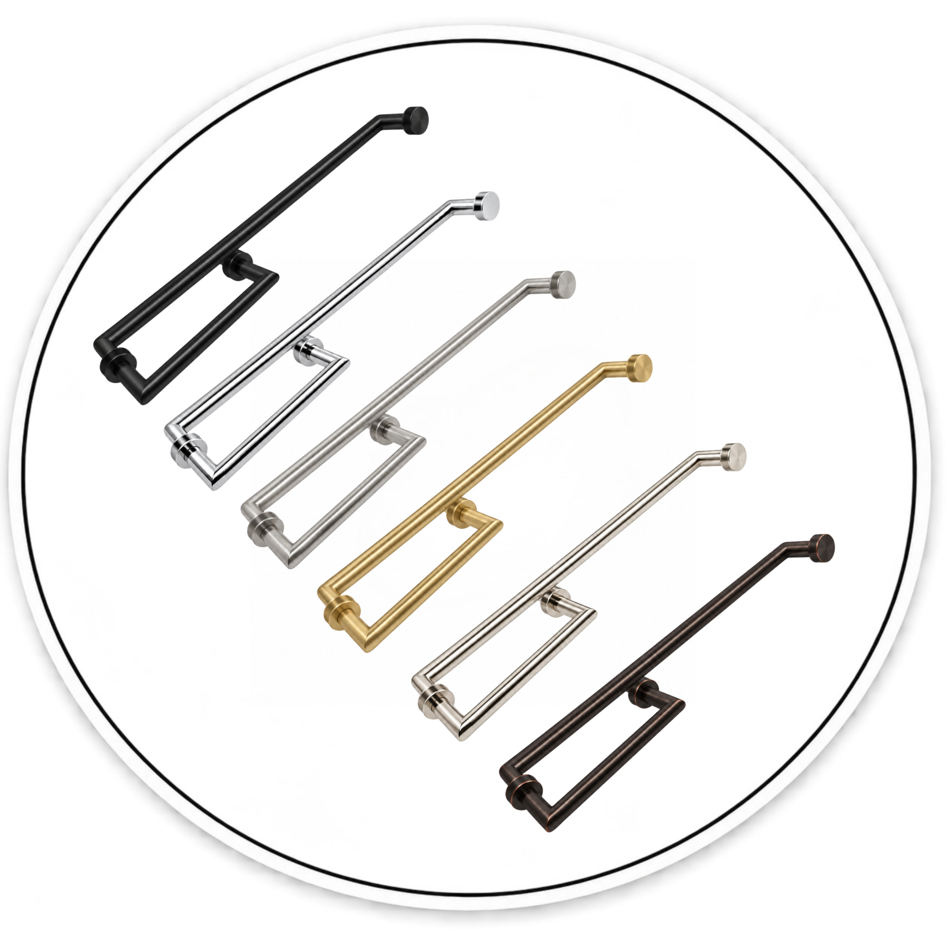 Link Hardware Mitered 6" Handle 18" Towel Bar