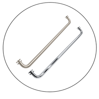 Link Hardware 12" Round Single-Sided Towel Bar
