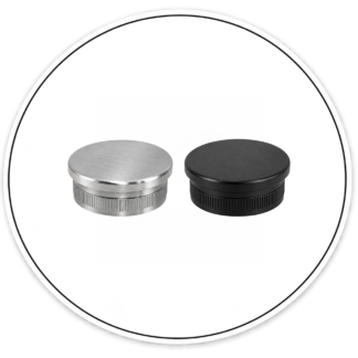 Link Hardware Flat End Cap for 1-1/2" Round Tubing