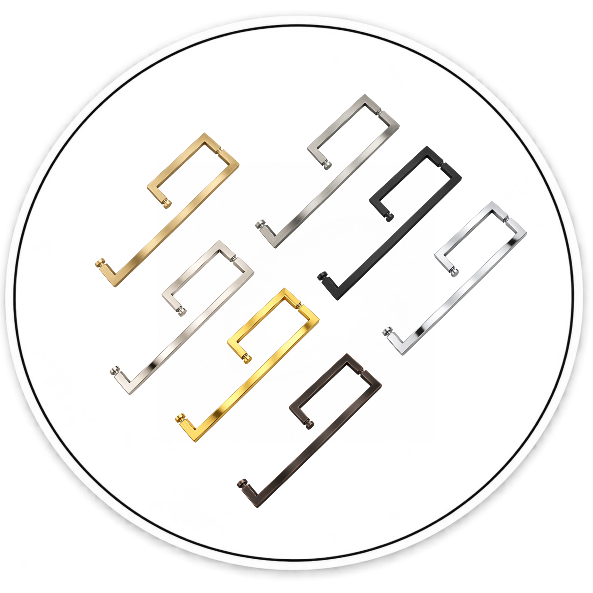 Link Hardware Square Combination 6" Pull Handle 18" Towel Bar