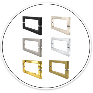 Link Hardware 8" Square Back-to-Back Pull Handle