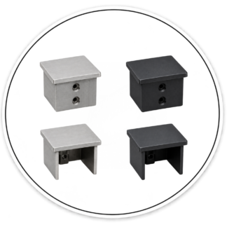 Link Hardware 1-5/8"x1-5/8" Caprail EndCap