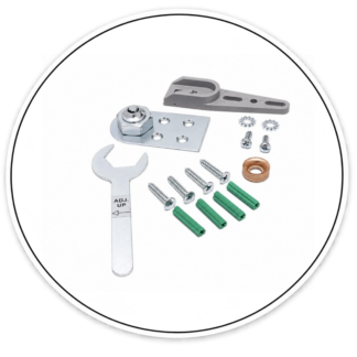 Link Hardware Series Adjustable End-Load Floor Mount Bottom Pivot Set