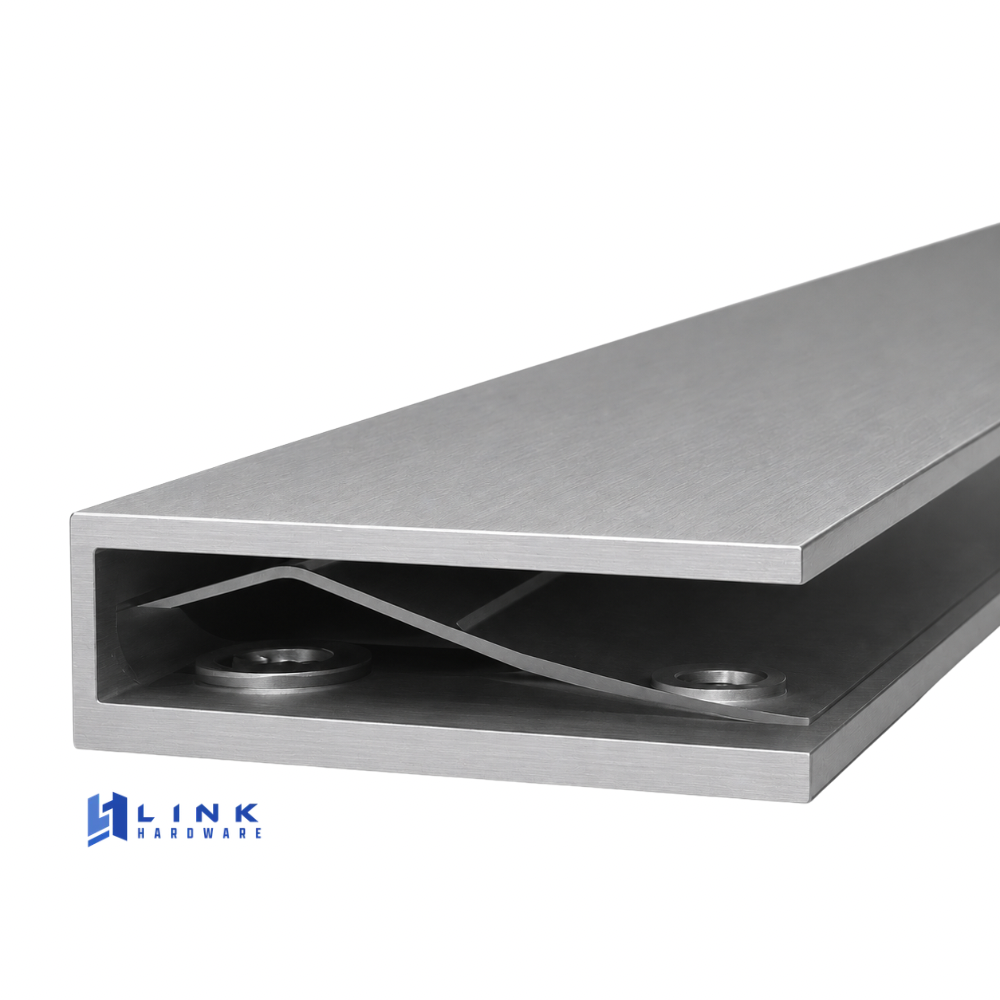 Link Hardware Adjustable Glass-Mount Door Closer Cover Plate - Image 3