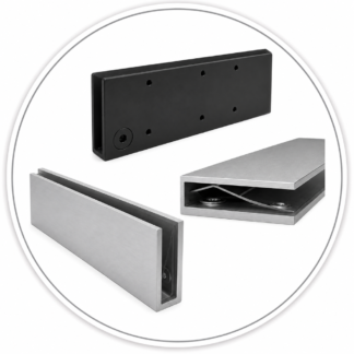 Link Hardware Adjustable Glass-Mount Door Closer Cover Plate