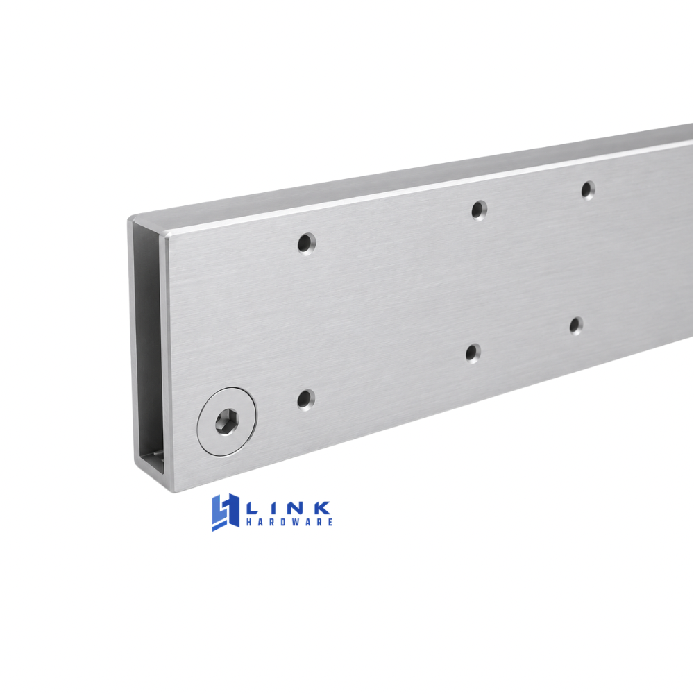 Link Hardware Adjustable Glass-Mount Door Closer Cover Plate - Image 6