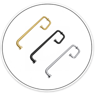 R6X24 Round Combination 6" Pull Handle 24" Towel Bar