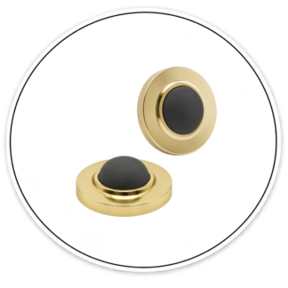 BBWSUS3 Convex Wall-Mount Doorstop - Brass