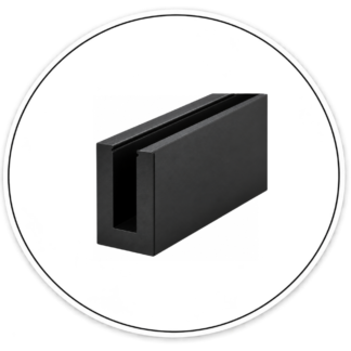 Link Hardware Matte Black L56S Series Standard Square Base Shoe