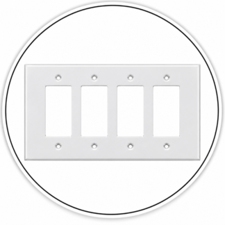 Link Hardware Quad Designer Glass Mirror Plate