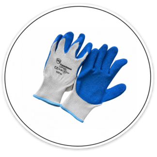 Link Hardware High Grade Medium Latex Knitted Glove