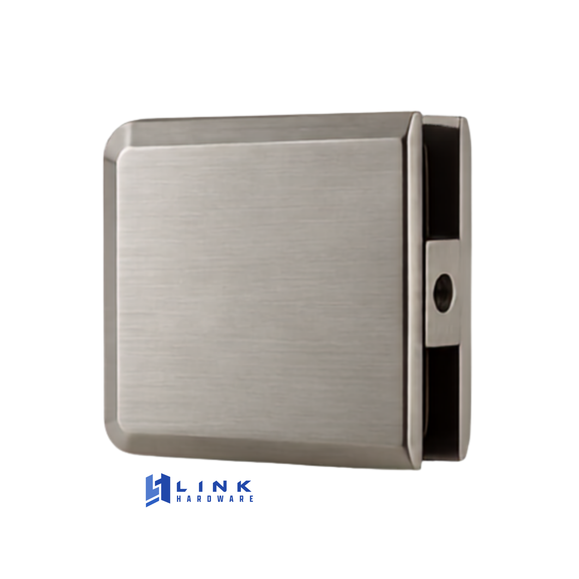 Link Hardware Beveled Hole-in-Glass Style Wall-Mount Heavy-Duty Glass Clamp - Image 3
