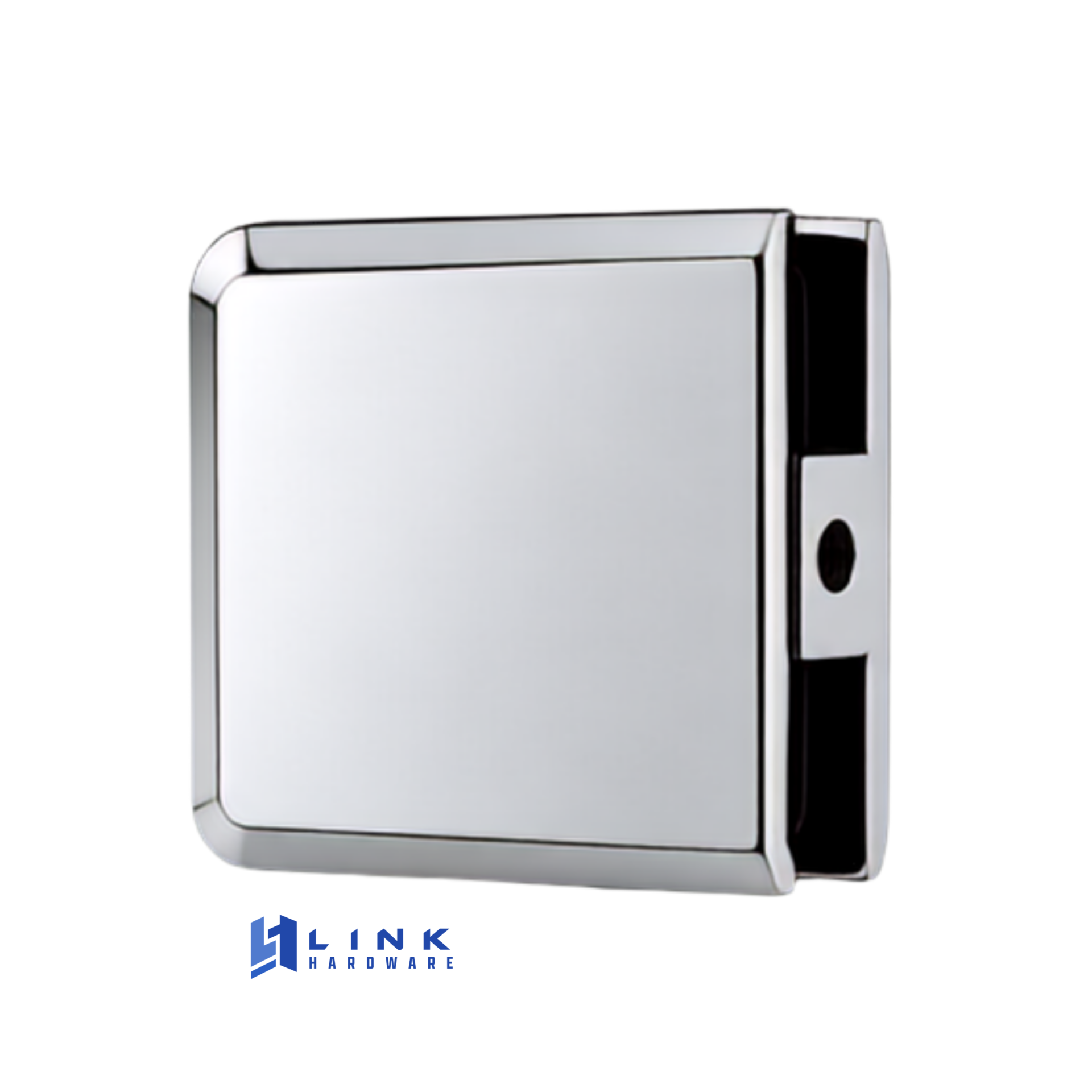 Link Hardware Beveled Hole-in-Glass Style Wall-Mount Heavy-Duty Glass Clamp - Image 4