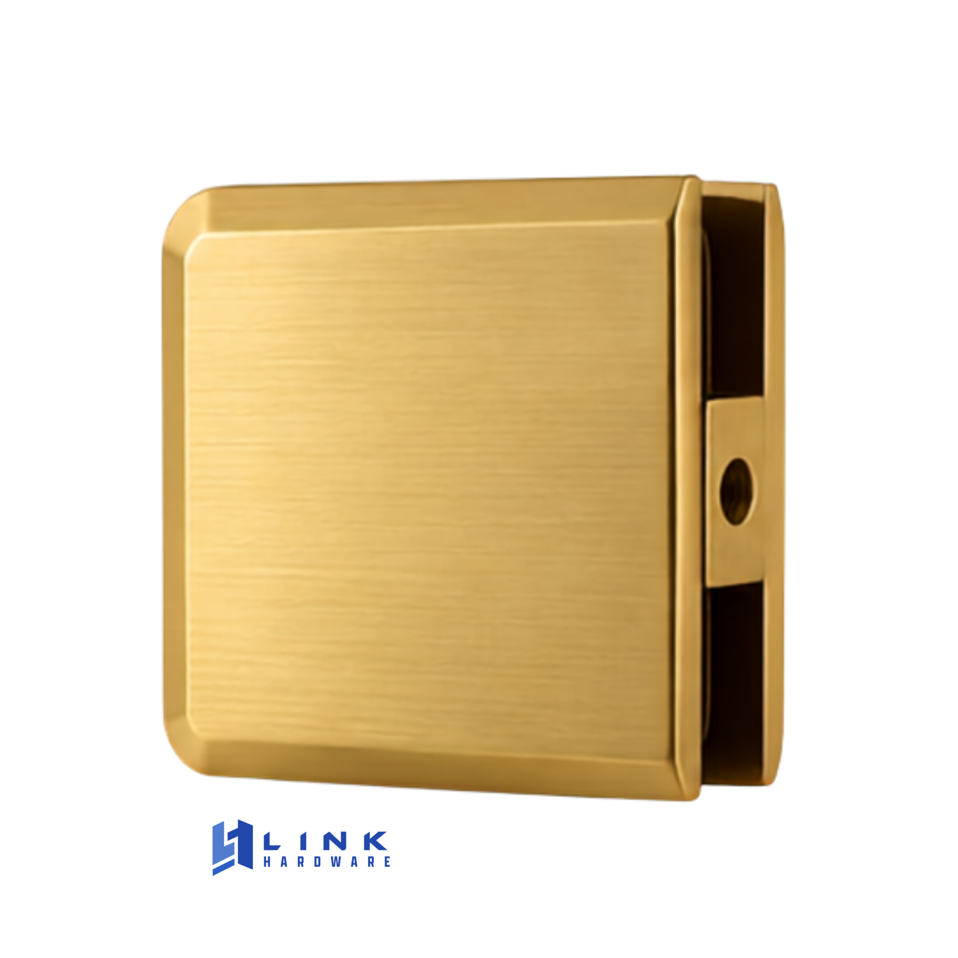 Link Hardware Beveled Hole-in-Glass Style Wall-Mount Heavy-Duty Glass Clamp - Image 7