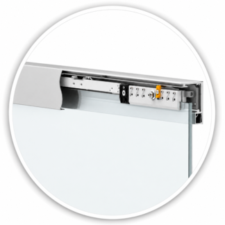 MID2 Midland Slider Kit Single Sliding Door with Fixed Panel and Soft Close