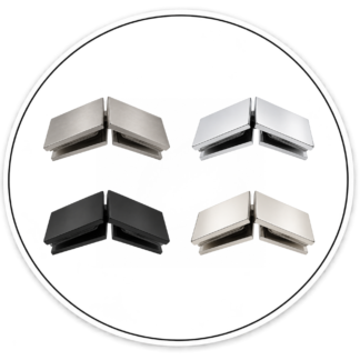 Link Hardware Square 135° Glass-to-Glass Clamp