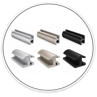 Link Hardware Deluxe Shower Door Header Kit - 66"