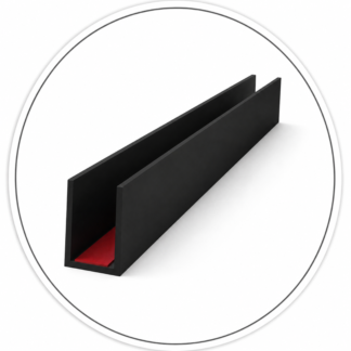 GRID1MBL Perimeter Frame for Sliding Door and Fixed Panel 3/8" Glass - Midland Series