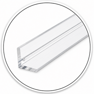B12LJ Multi-Purpose Clear 'L' Angle Jamb Seal for 1/4" to 1/2"