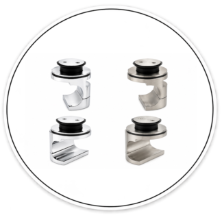 Link Hardware Laguna Glass-Mount Clamp