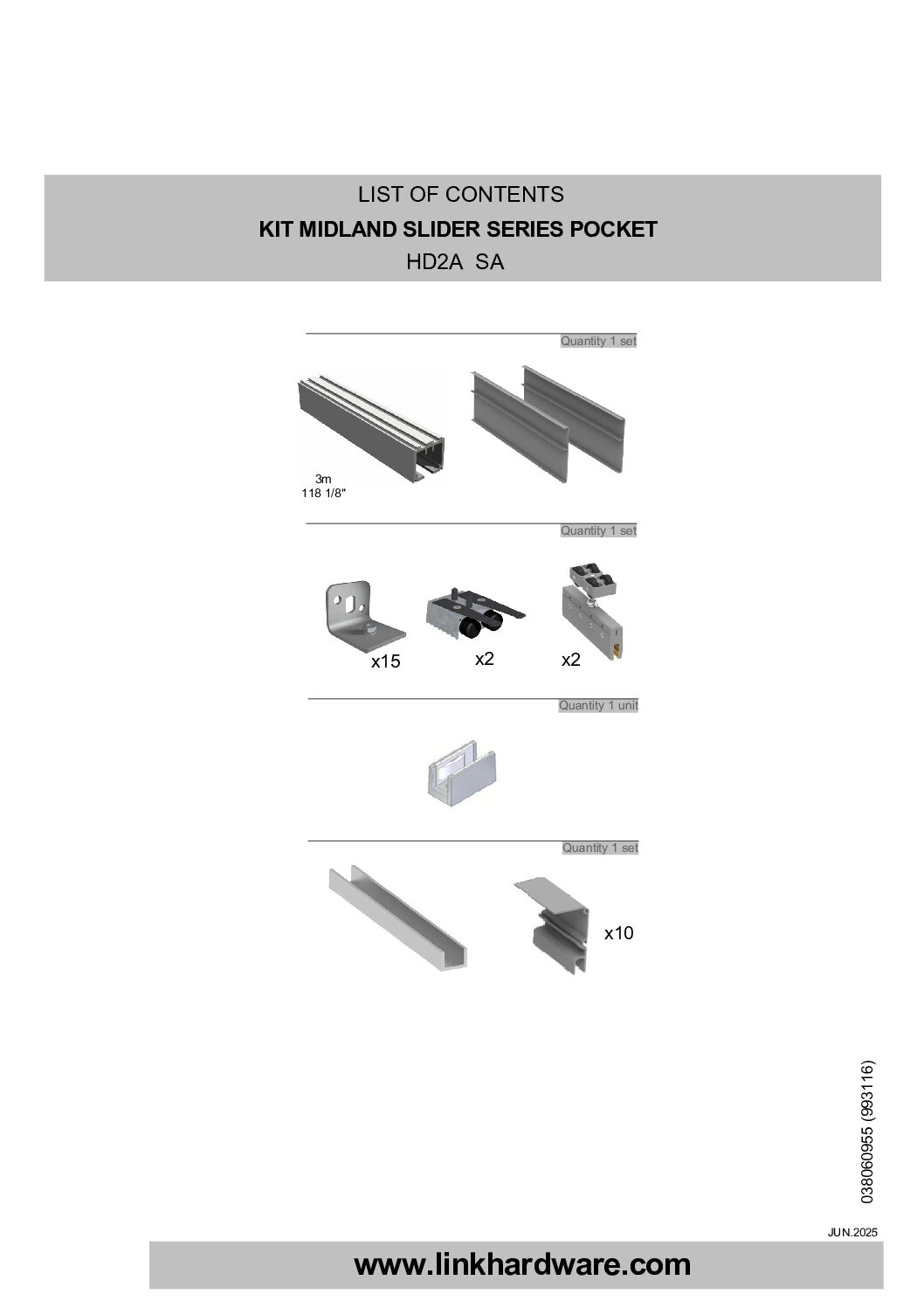 HD2 Highland Wall or Ceiling Door Kit + Side Light - 660lbs - Image 7