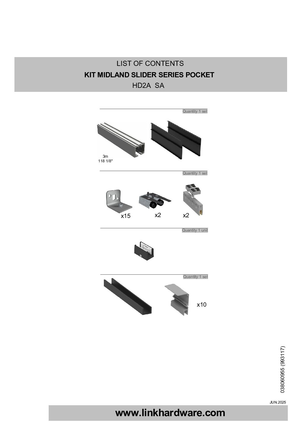 HD2 Highland Wall or Ceiling Door Kit + Side Light - 660lbs - Image 6