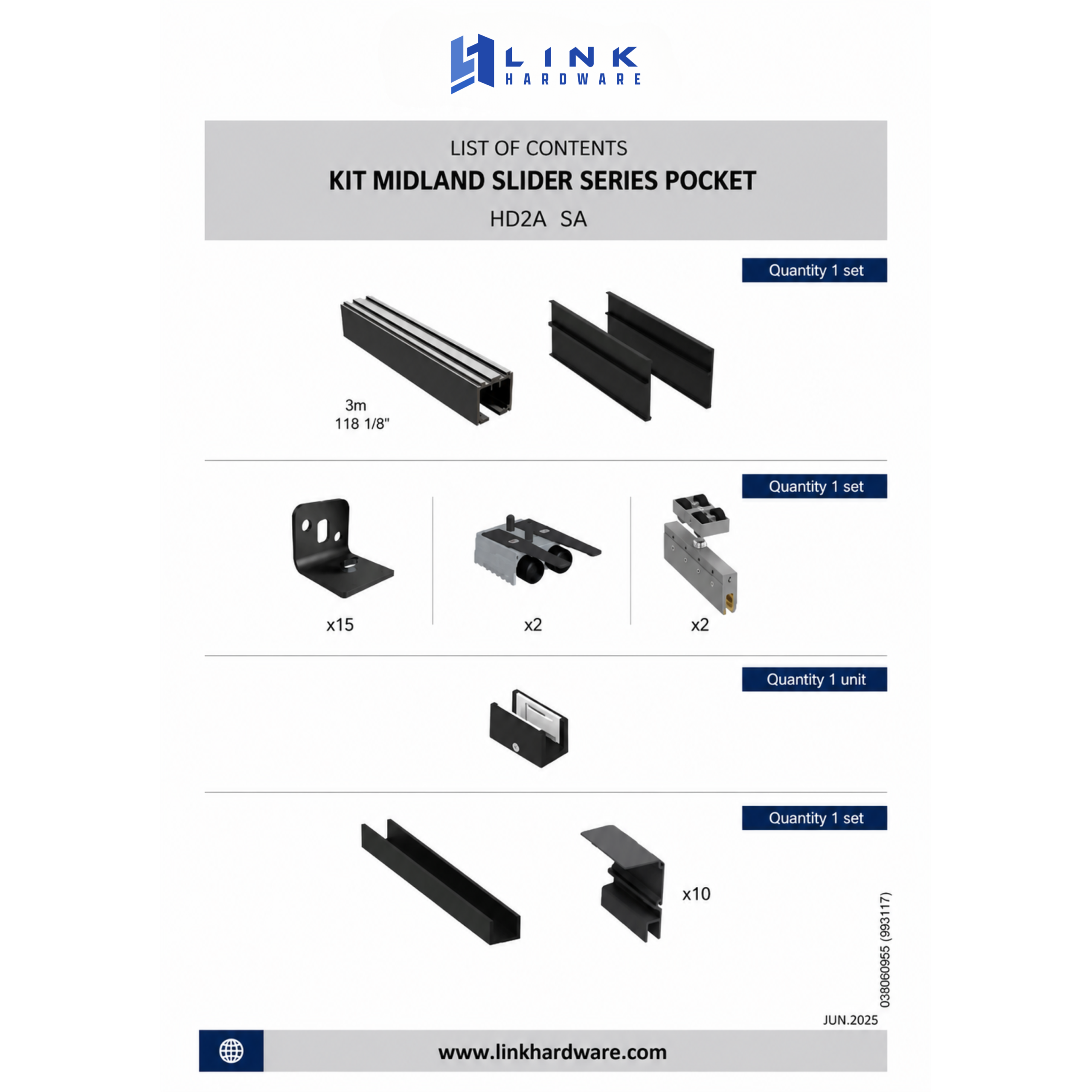 HD2 Highland Wall or Ceiling Door Kit + Side Light - 660lbs - Image 6
