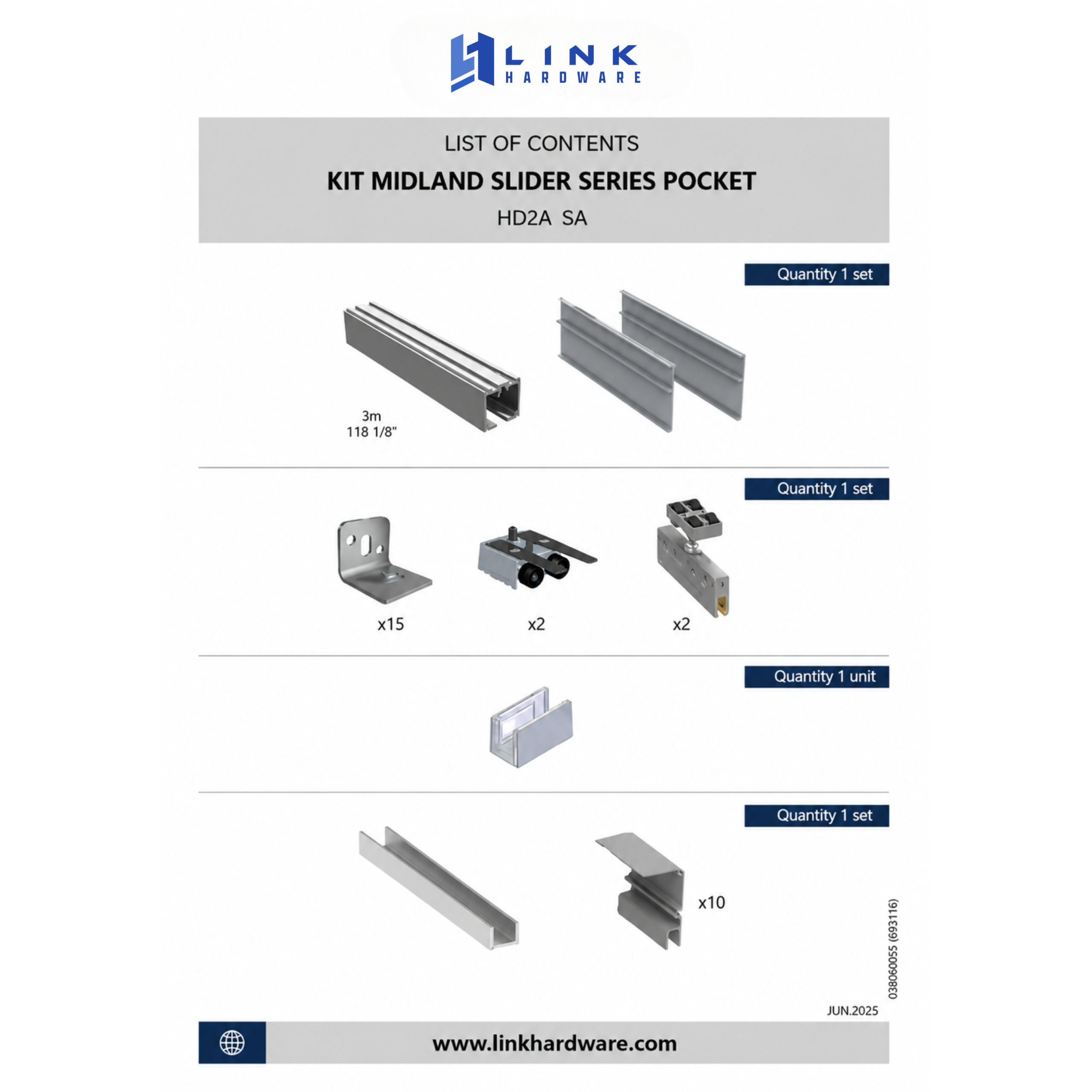 HD2 Highland Wall or Ceiling Door Kit + Side Light - 660lbs - Image 7